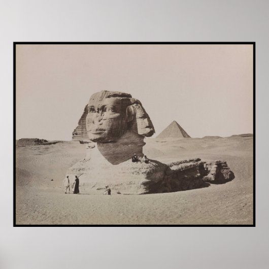 Pre 1887 Grote Sfinx van Giza Necropolis Poster (Voorkant)