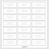 Pre-addressed Wedding Guest Mailing Label Stickers (Vel)