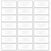Pre-addressed Wedding Guest Mailing Label Stickers (Voorkant)