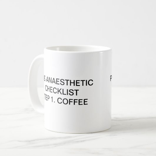 PRE-ANESTHETISCHE CONTROLESTAP 1 KOFFIE KOFFIEMOK (Voorkant links)
