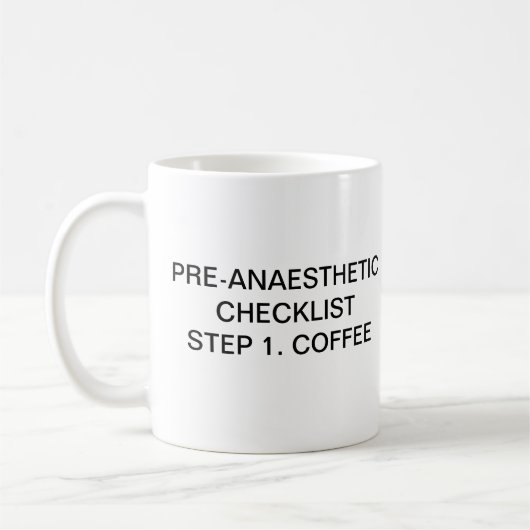 PRE-ANESTHETISCHE CONTROLESTAP 1 KOFFIE KOFFIEMOK (Links)