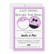 Pre-bruiloft Pickleball Foto Uitnodiging Lavendel