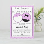 Pre-bruiloft Pickleball Foto Uitnodiging Lavendel (Staand voorkant)