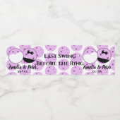 Pre-bruiloft Pickleball Laatste schommel Voor de R Waterfles Etiket (Enkel label)