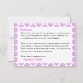 Pre-bruiloft Pickleball Lavendel gepersonaliseerde Bedankkaart (Achterkant)