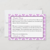 Pre-bruiloft Pickleball Lavendel gepersonaliseerde Bedankkaart (Achterkant)