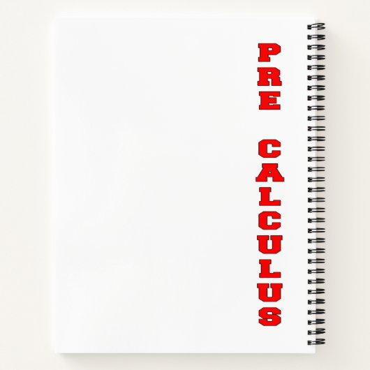 Pre-calculus Notitieboek (Achterkant)