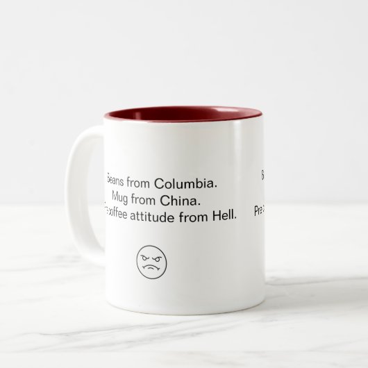 Pre-coffee Humeur mok (Voorkant links)