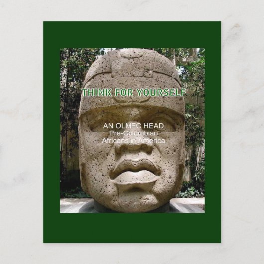 Pre-Colombiaanse Afro-Amerikaanse Olmeken hoofd Flyer (Voorkant)