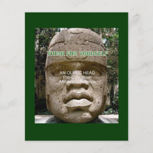 Pre-Colombiaanse Afro-Amerikaanse Olmeken hoofd Flyer