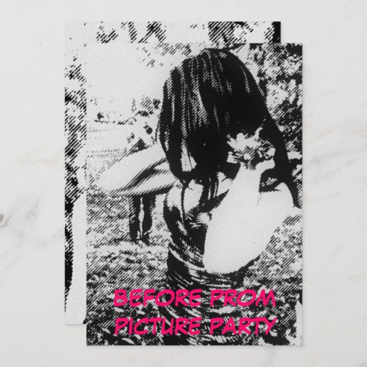 Pre Dance Afbeelding Party Kaart (Voorkant / Achterkant)