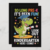 Pre-K afgestudeerd kleuterschool Dinosaur T Rex Kaart (Voorkant / Achterkant)