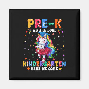 Pre-k Afstudeerders 2025 Eenhoorn Meisjes Preschoo Magneet
