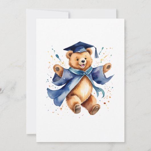 Pre-K afstudeerfeest Schattige Teddy Bear Kaart (Achterkant)