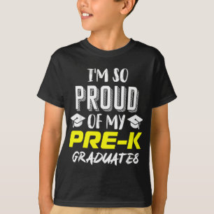 Pre-k afstudeerkap voor trotse leraar en ouder t-shirt