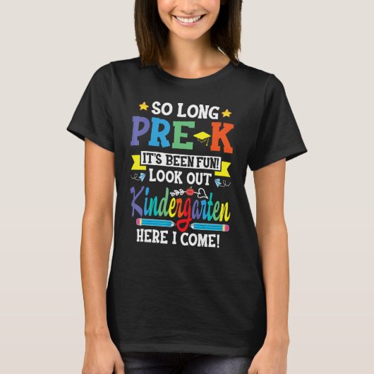 Pre-k Afstuderen 2023 So Long Pre-k Kindergarten H T-shirt (Voorkant)