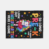 Pre-k Afstuderen 2025 Eenhoorn Meisje Kleuterschoo Fleece Deken (Voorkant (Horizontaal))