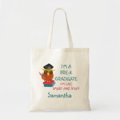 Pre-K Afstuderen Cute 2023 Owl Funny Afstuderen Na Tote Bag (Voorkant)