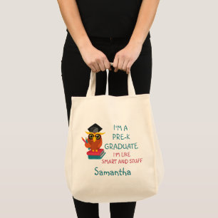 Pre-K Afstuderen Cute 2023 Owl Funny Afstuderen Na Tote Bag