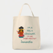 Pre-K Afstuderen Cute 2023 Owl Funny Afstuderen Na Tote Bag (Voorkant)