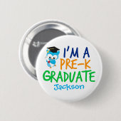 Pre-K Afstuderen Cute Custom Preschool Afstuderen Ronde Button 5,7 Cm (Voorkant /achterkant)