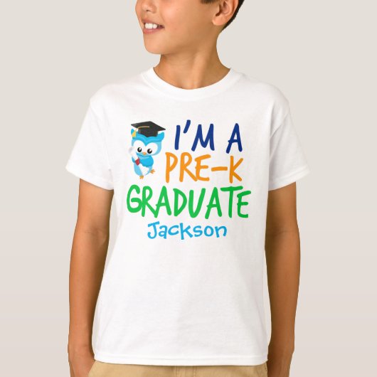 Pre-K Afstuderen Cute Custom Preschool Afstuderen T-shirt (Voorkant)