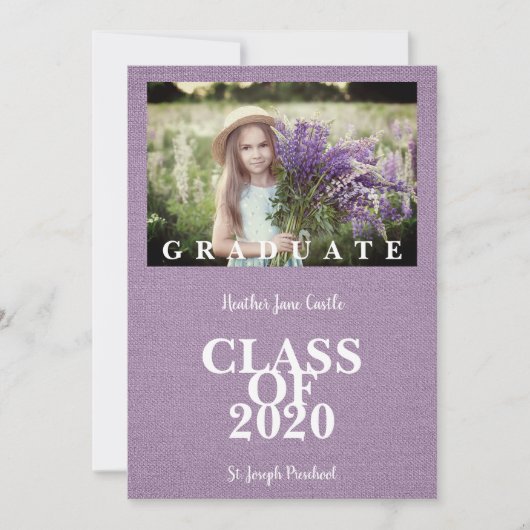 Pre-K Afstuderen Eenvoudige textuur van de Foto Ma (Voorkant)