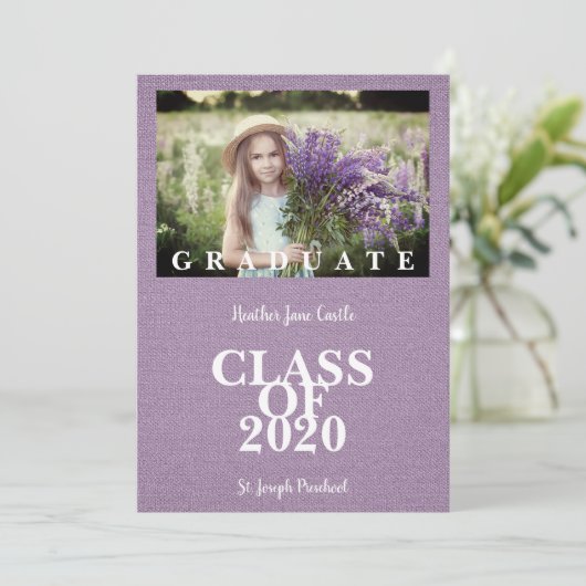 Pre-K Afstuderen Eenvoudige textuur van de Foto Ma (Staand voorkant)