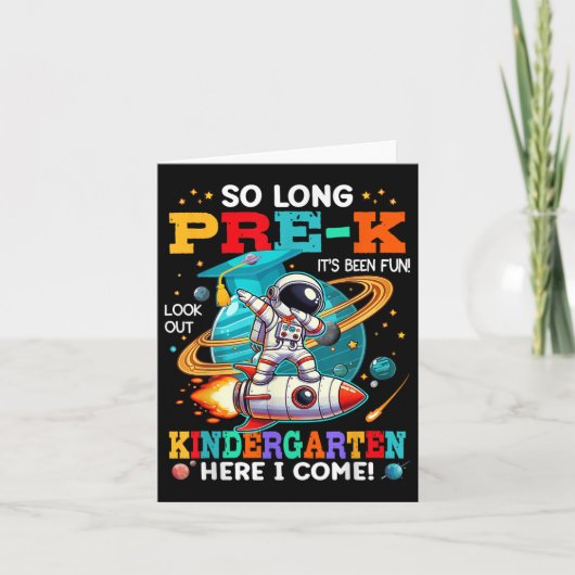 Pre-k Afstuderen Funny Preschool Afstuderen Boys G Kaart (Voorkant)