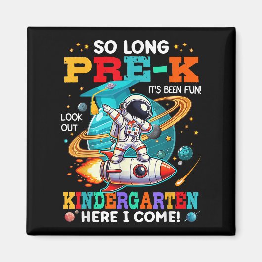 Pre-k Afstuderen Funny Preschool Afstuderen Boys G Magneet (Voorkant)