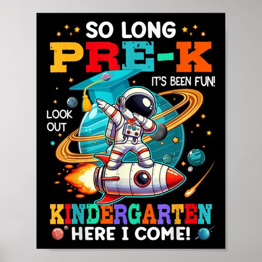 Pre-k Afstuderen Funny Preschool Afstuderen Boys G Poster (Voorkant)