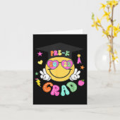 Pre-k Afstuderen Groovy Smile Face Afstuderen 2025 Kaart (Gele Bloem)