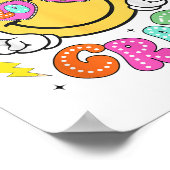 Pre-k Afstuderen Groovy Smile Face Afstuderen 2025 Poster (Hoek)
