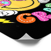Pre-k Afstuderen Groovy Smile Face Afstuderen 2025 Poster (Hoek)