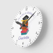 Pre K Afstuderen Kindergarten Girls Owl Afstudeerd Ronde Klok (Hoek)