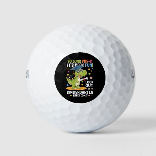 Pre K Afstuderen kleuterschool dinosaurus T Rex Golfballen (Voorkant)