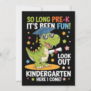 Pre K Afstuderen kleuterschool dinosaurus T Rex Kaart