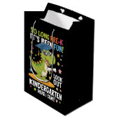 Pre K Afstuderen kleuterschool dinosaurus T Rex Medium Cadeauzakje (Voorkant Gekanteld)