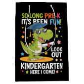 Pre K Afstuderen kleuterschool dinosaurus T Rex Medium Cadeauzakje (Voorkant)