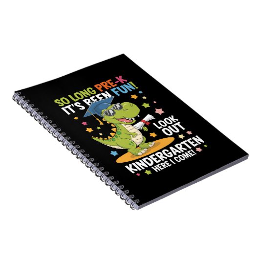 Pre K Afstuderen kleuterschool dinosaurus T Rex Notitieboek (Rechterzijde)