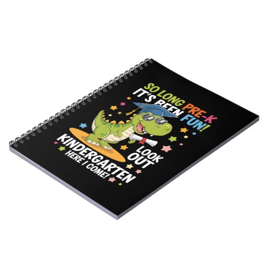 Pre K Afstuderen kleuterschool dinosaurus T Rex Notitieboek (Linkerzijde)