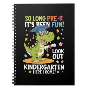 Pre K Afstuderen kleuterschool dinosaurus T Rex Notitieboek