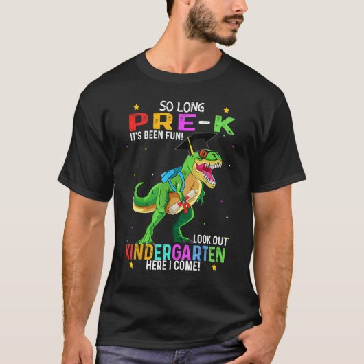 PRE-K Afstuderen PRE K Afstuderen 2024 Dinosaurus T-shirt (Voorkant)