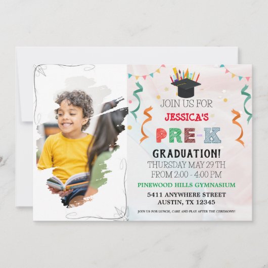 Pre k Afstuderen uitnodiging (Voorkant)