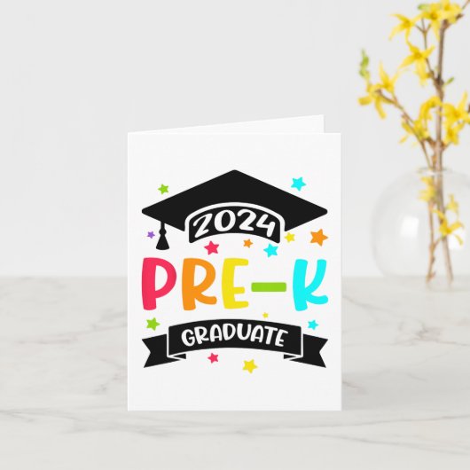 Pre K Afstuderen Voorschoolse 2024 Afstuderen Cade Kaart (Gele Bloem)