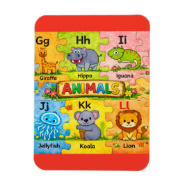 Pre-K Animal Alphabet Fridge Magnet G-L Magneet