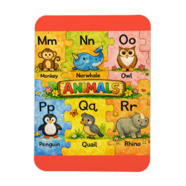 Pre-K Animal Alphabet Fridge Magnet M-R Magneet
