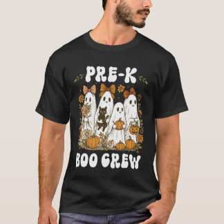 Pre K Boo Bemanning Groovy Halloween Leraar Wildfl T-shirt