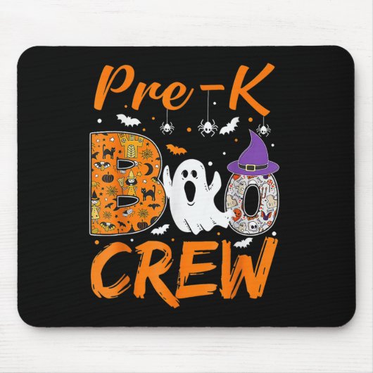 Pre K Boo Crew Leraar Halloween Pre Kinde Muismat (Voorkant)