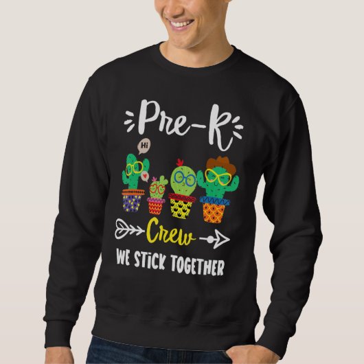 Pre-K Crew School Cactus Team Pre-K Teacher Squad Trui (Voorkant)
